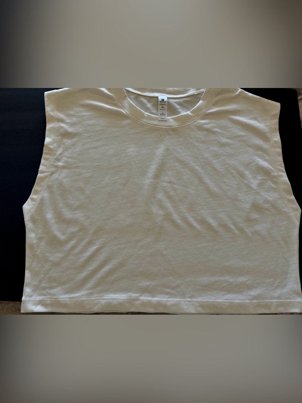 90 degree CRÈME Cropped Muscle Tank Top WOMENS XL